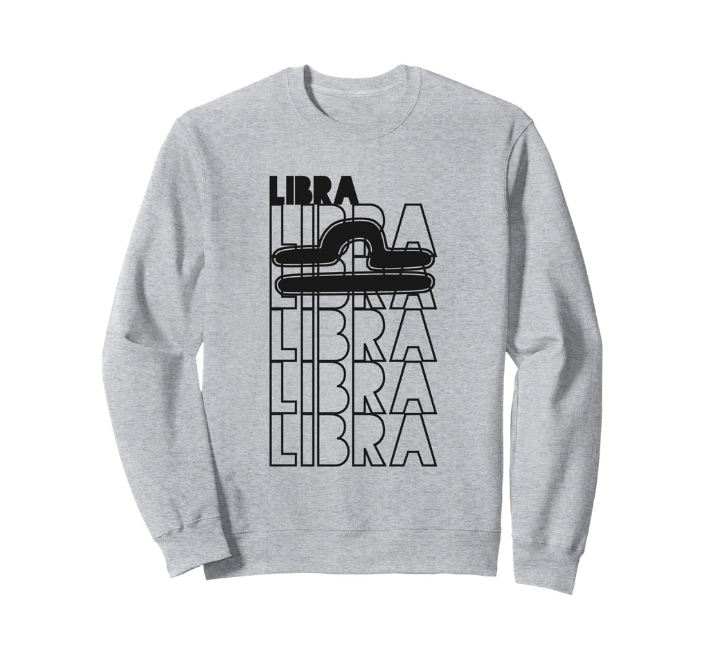 Libra Star Sign Typography Sweatshirt - Casual Everyday Wear for Adults - T-Shirt, Sweatshirt, Hoodie