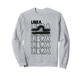 Libra Star Sign Typography Sweatshirt - Casual Everyday Wear for Adults - T-Shirt, Sweatshirt, Hoodie