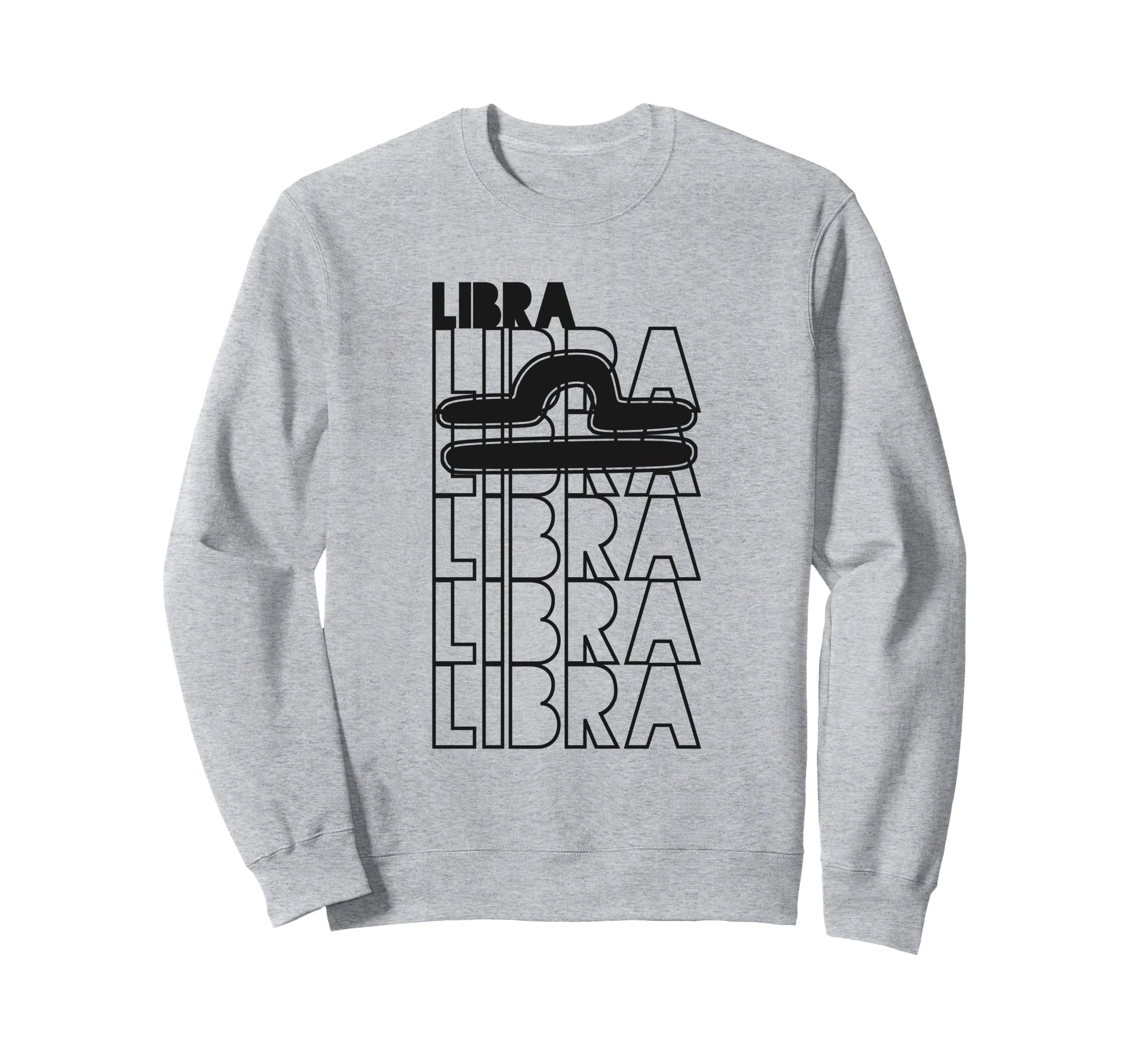 Libra Star Sign Typography Sweatshirt - Casual Everyday Wear for Adults - T-Shirt, Sweatshirt, Hoodie