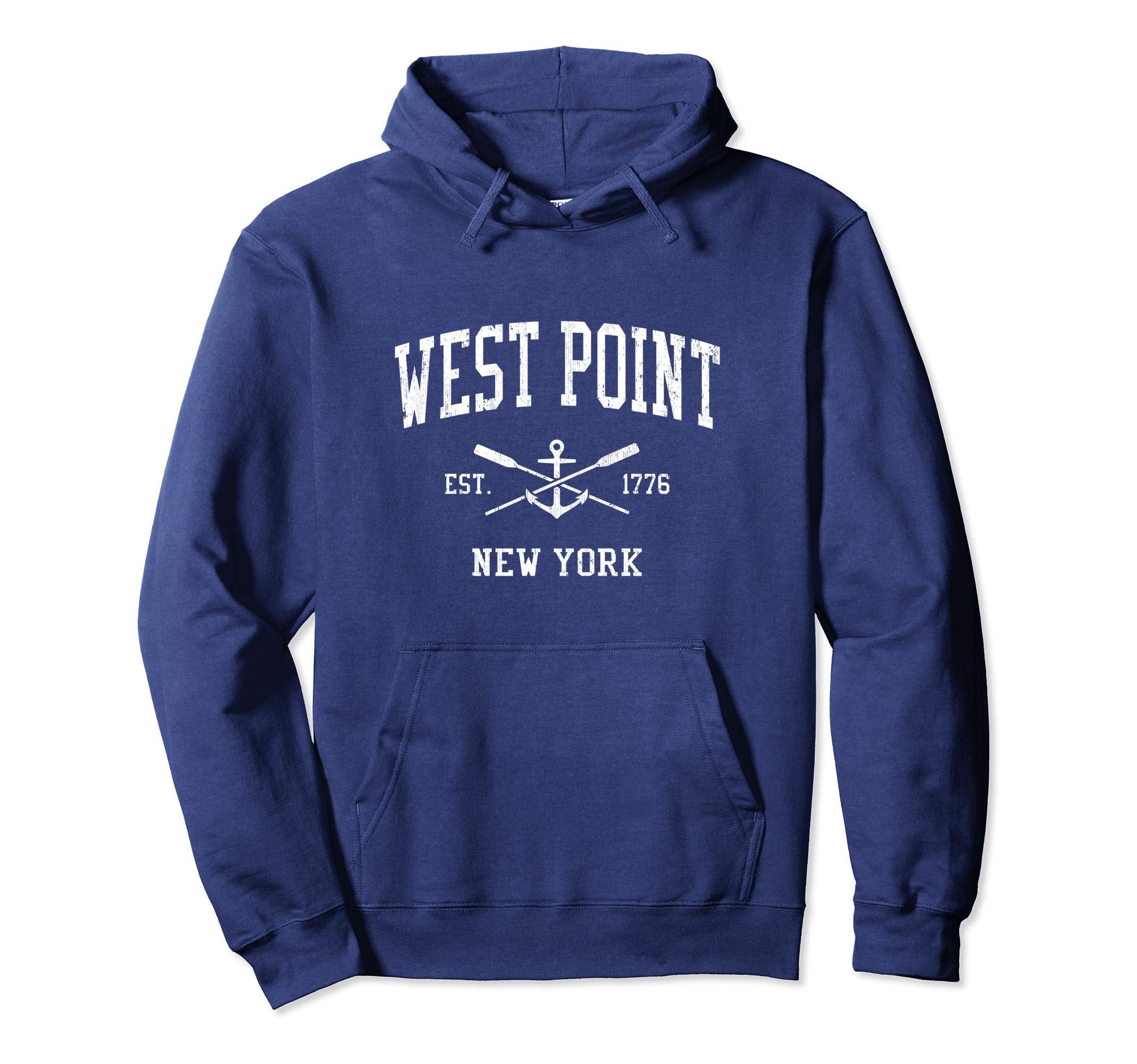 West Point Ny Crossed Oars Boat Anchor Hoodie - Unique Graphic Men Women - T-Shirt, Sweatshirt, Hoodie