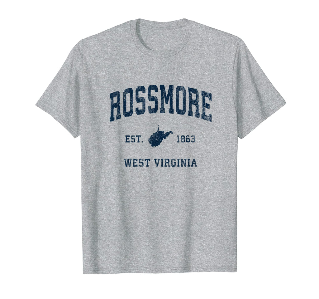 Rossmore West Virginia Wv Athletic T-Shirt - Custom Art Print for Adults - T-Shirt, Sweatshirt, Hoodie