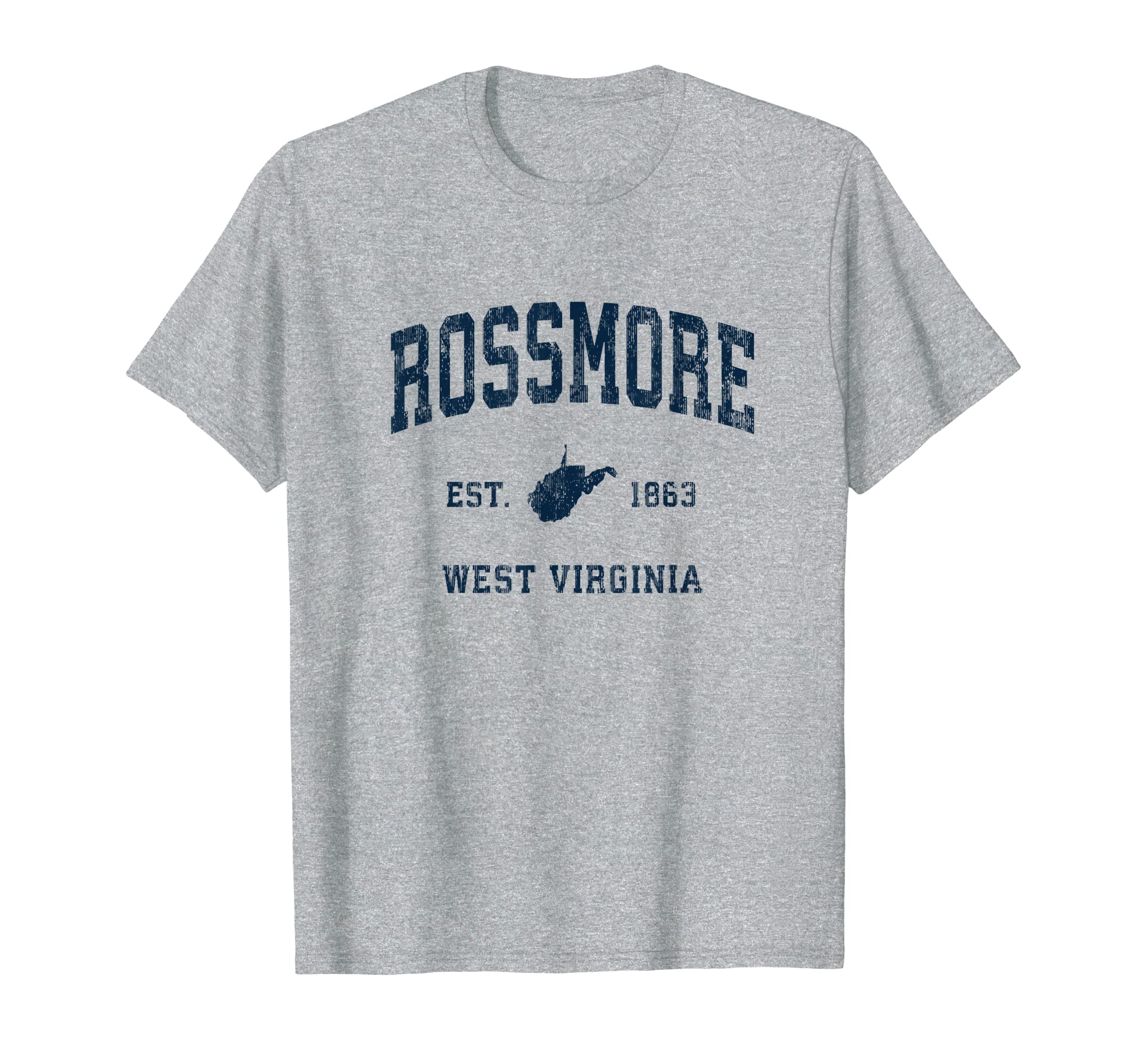 Rossmore West Virginia Wv Athletic T-Shirt - Custom Art Print for Adults - T-Shirt, Sweatshirt, Hoodie
