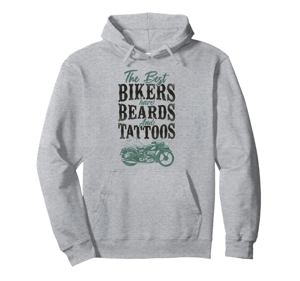 Motorcycle Biker Beard Tattoo Best Bikers Hoodie - Novelty Apparel Unisex - T-Shirt, Sweatshirt, Hoodie
