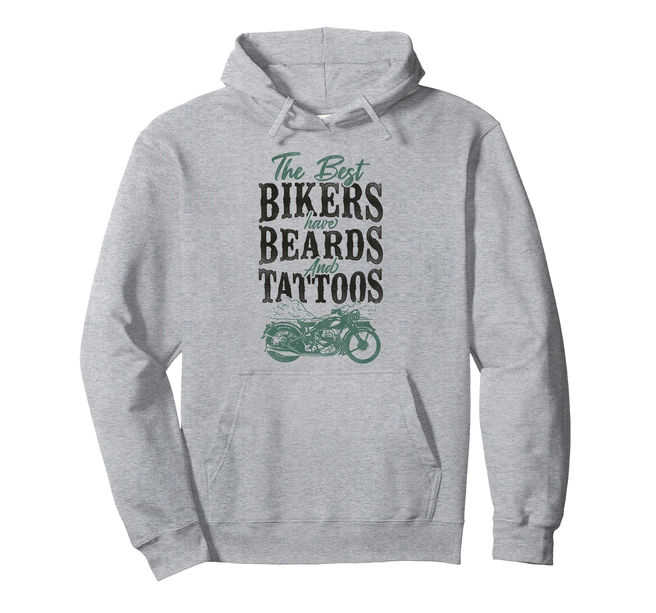 Motorcycle Biker Beard Tattoo Best Bikers Hoodie - Novelty Apparel Unisex - T-Shirt, Sweatshirt, Hoodie