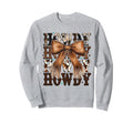 Western Cowgirl Howdy Brown Sweatshirt - Casual Everyday Wear Men Women - T-Shirt, Sweatshirt, Hoodie