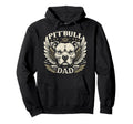 Pitbull Dad Biker Wings Motorcycle Lovers Hoodie - Trendy Graphic Unisex - T-Shirt, Sweatshirt, Hoodie
