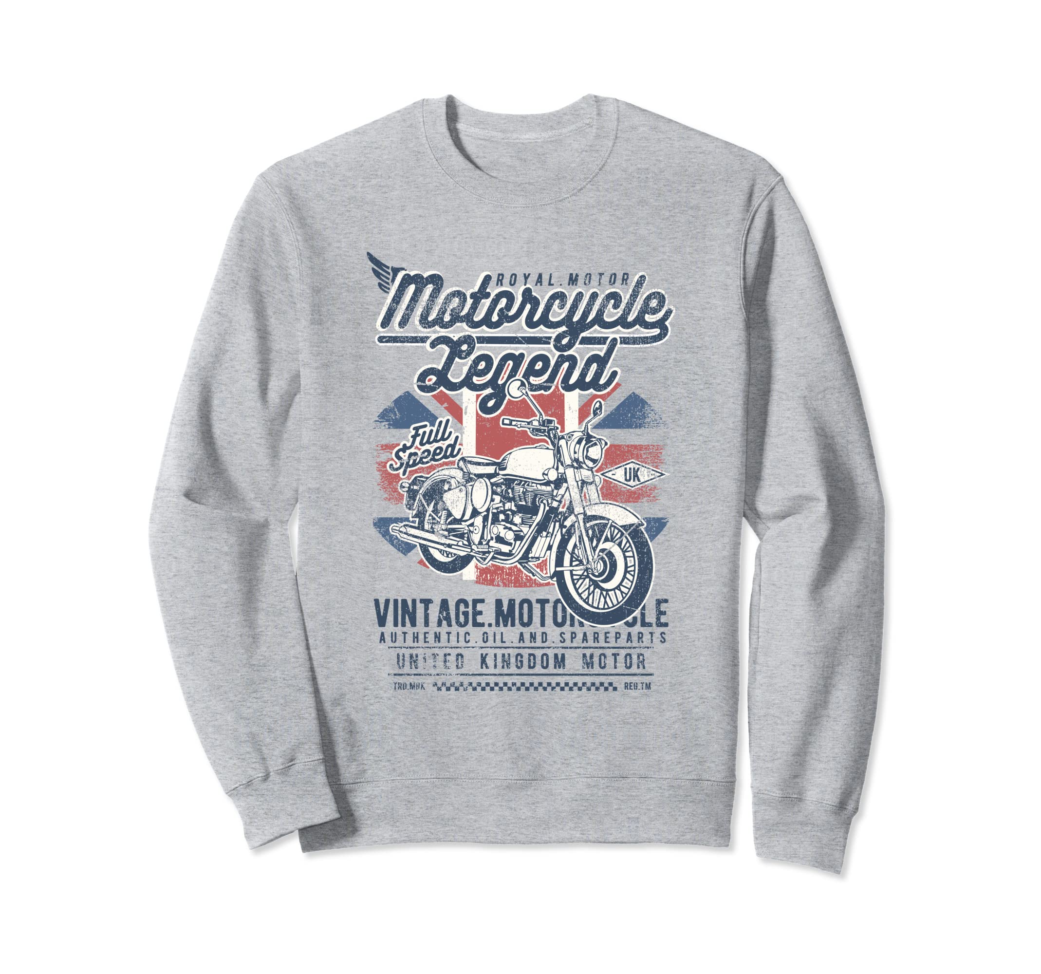 Motorcycle Legend Royal Motors Uk Sweatshirt - Graphic Print Unisex - T-Shirt, Sweatshirt, Hoodie