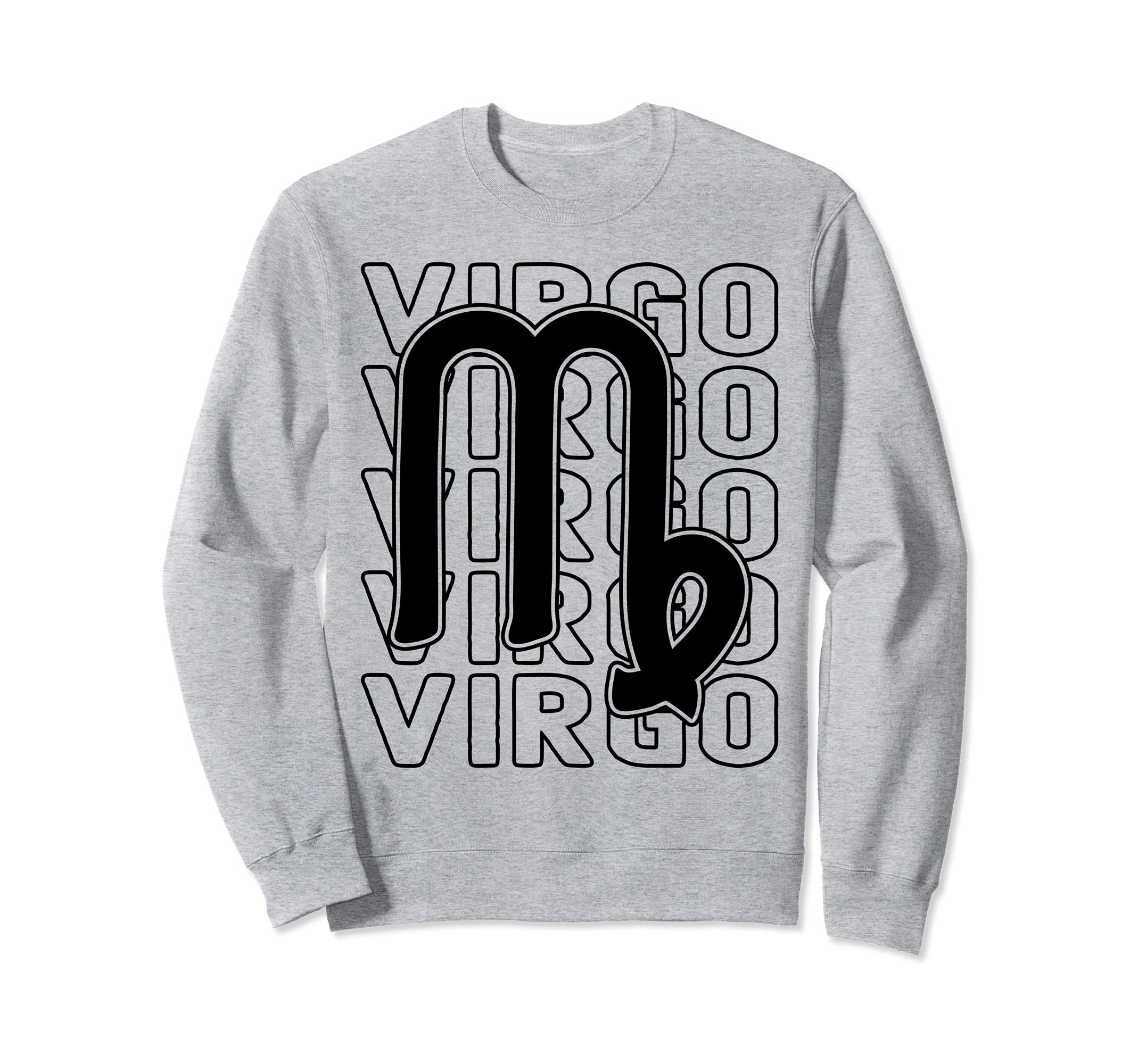Virgo Zodiac Sign Typography Sweatshirt - Trendy Graphic for Adults - T-Shirt, Sweatshirt, Hoodie