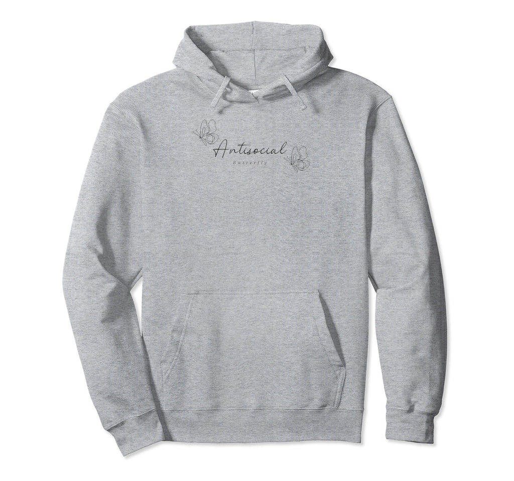 Antisocial Butterfly Hoodie - Casual Everyday Wear Men Women - T-Shirt, Sweatshirt, Hoodie