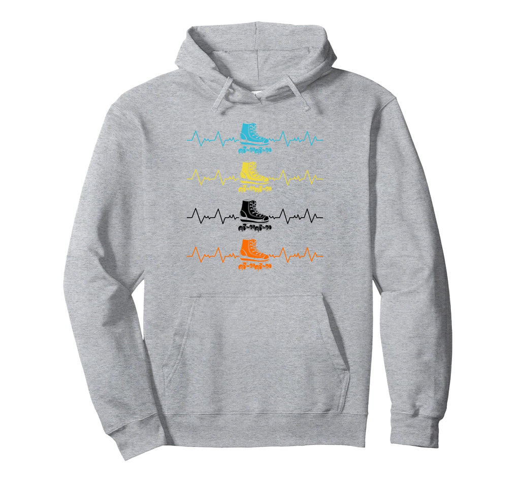 Roll Skate Heartbeat Skating Sport Hoodie - Custom Art Print Men Women - T-Shirt, Sweatshirt, Hoodie