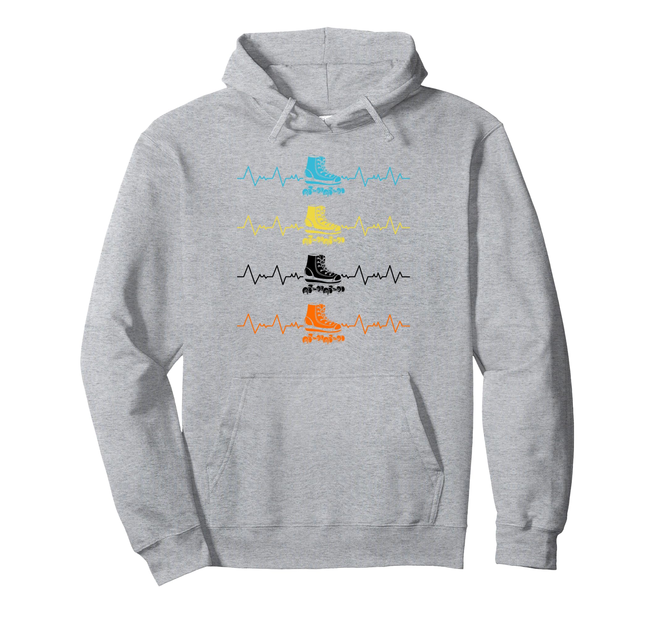 Roll Skate Heartbeat Skating Sport Hoodie - Custom Art Print Men Women - T-Shirt, Sweatshirt, Hoodie