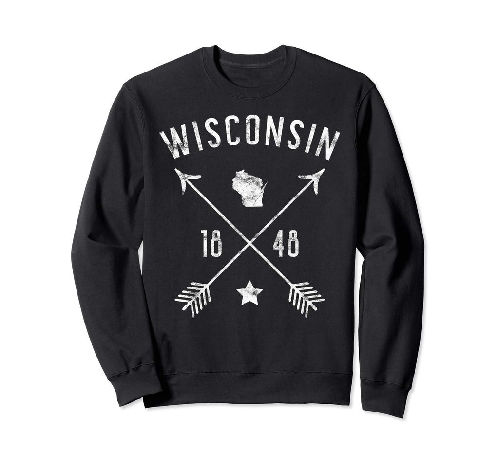 Wisconsin Home State Outline Sweatshirt - Aesthetic Graphic Unisex - T-Shirt, Sweatshirt, Hoodie