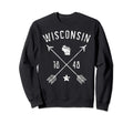 Wisconsin Home State Outline Sweatshirt - Aesthetic Graphic Unisex - T-Shirt, Sweatshirt, Hoodie
