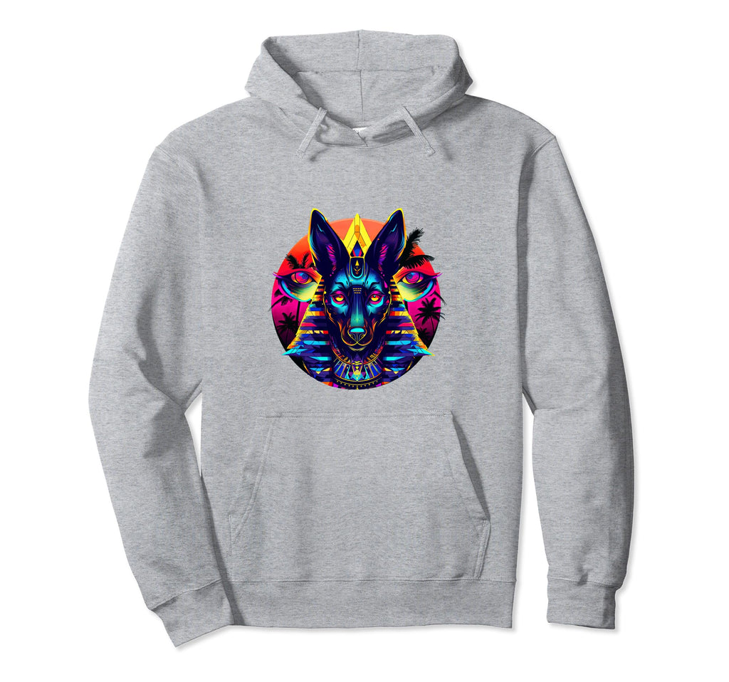 Streetwear 80S 90S Egypt Egyptian God Anubis Hoodie - Graphic Print Unisex - T-Shirt, Sweatshirt, Hoodie