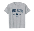 West Milton Ohio Oh Athletic Navy T-Shirt - Aesthetic Graphic for Adults - T-Shirt, Sweatshirt, Hoodie
