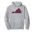 Hike Virginia State Outdoor Hiking Typography Hoodie - Graphic Print Unisex - T-Shirt, Sweatshirt, Hoodie