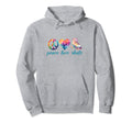 Peace Love Skate Roller Skates 70S 80S Hoodie - Graphic Print for Adults - T-Shirt, Sweatshirt, Hoodie