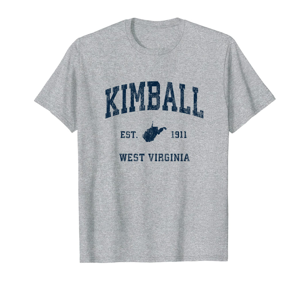 Kimball West Virginia Wv Athletic Navy T-Shirt - Minimalist Print Unisex - T-Shirt, Sweatshirt, Hoodie