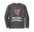 Professional Overthinker Feline T-Shirt - Trendy Graphic for Adults - T-Shirt, Sweatshirt, Hoodie