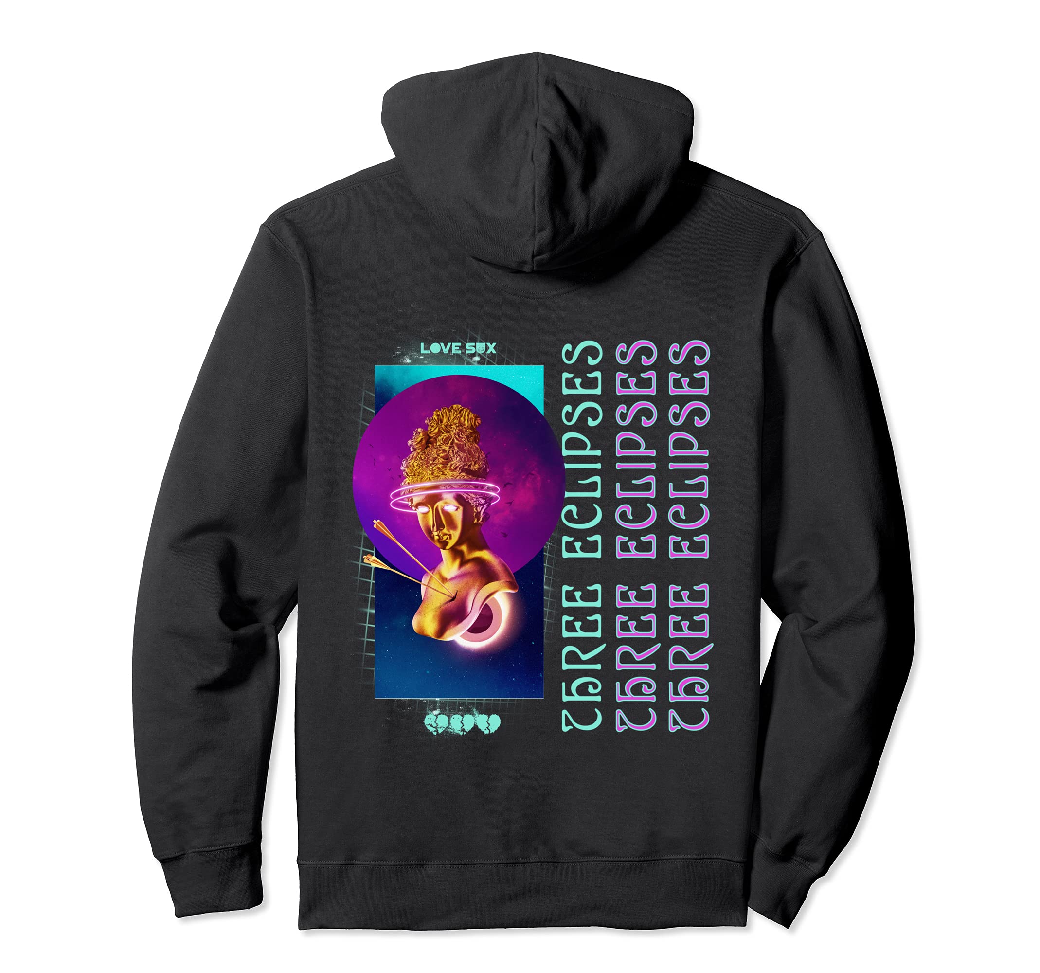Vaporwave Aesthetic Greek Statue Outrun Hoodie - Minimalist Print Unisex - T-Shirt, Sweatshirt, Hoodie