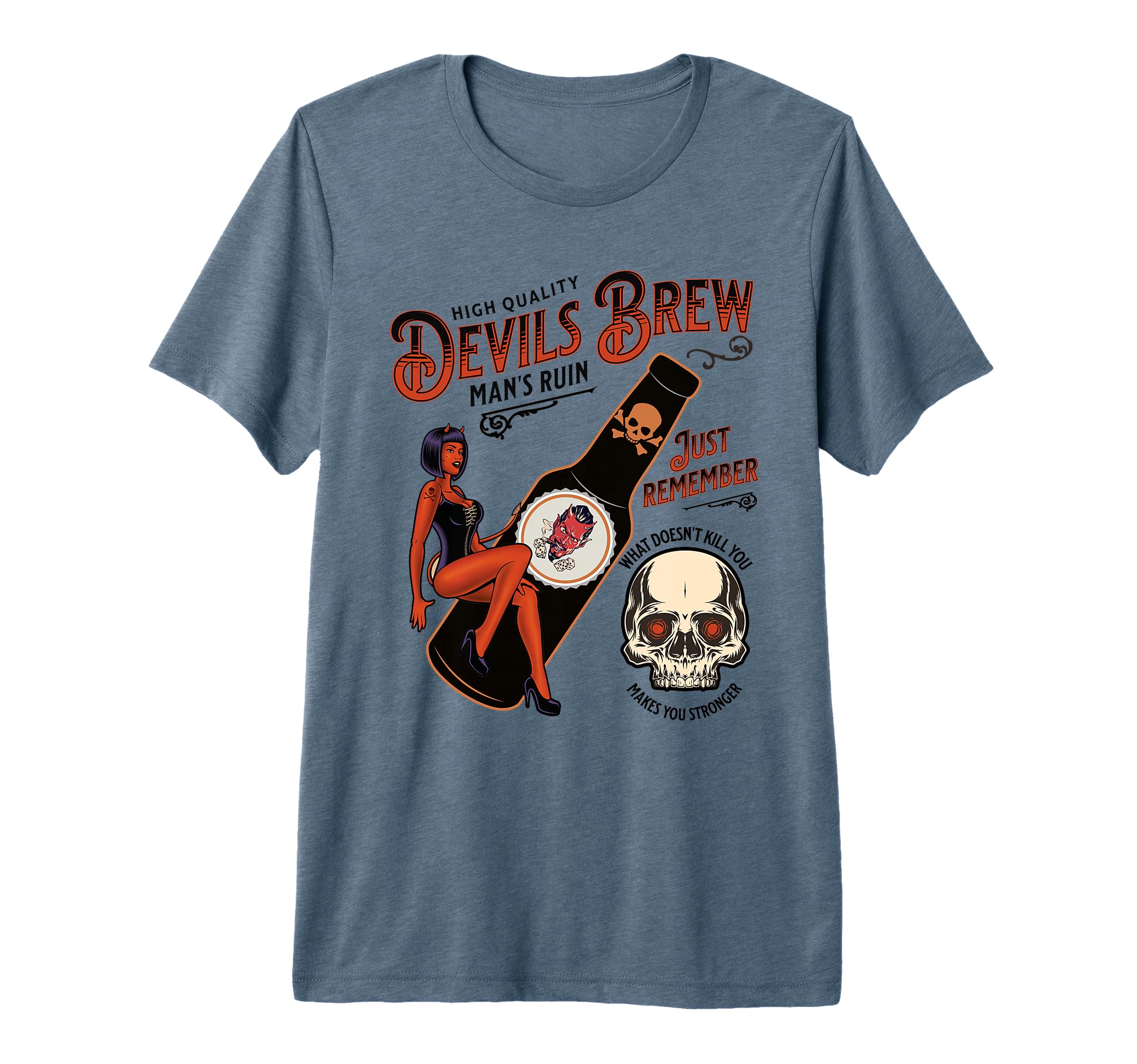 Rockabilly Devil Beer Home Brewing 1950S T-Shirt - Minimalist Print Unisex - T-Shirt, Sweatshirt, Hoodie