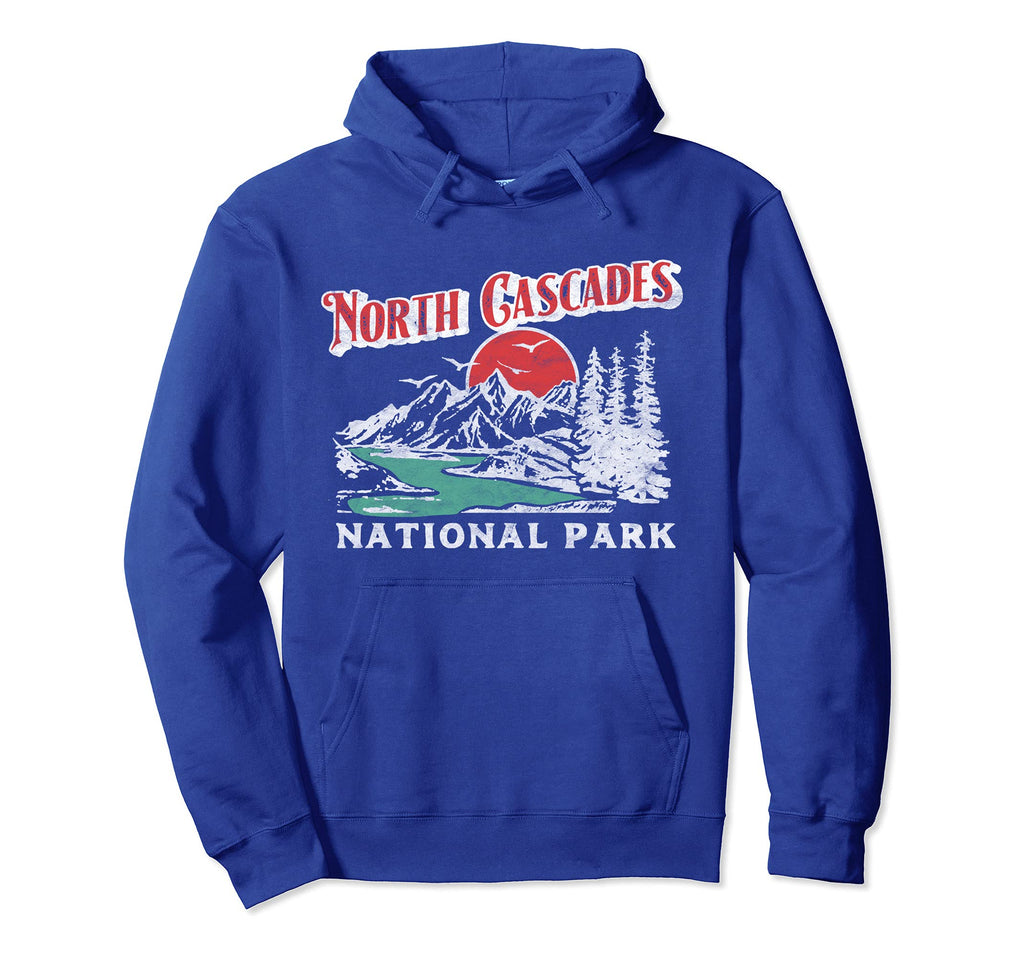 North Cascades National Park Hoodie - Minimalist Print Men Women - T-Shirt, Sweatshirt, Hoodie