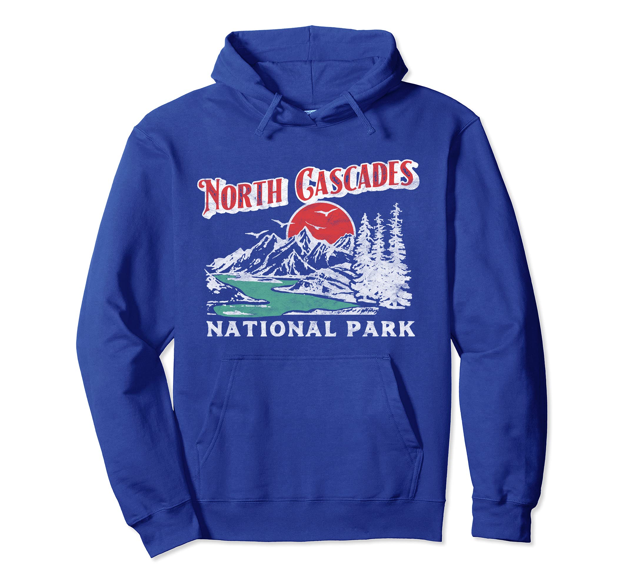 North Cascades National Park Hoodie - Minimalist Print Men Women - T-Shirt, Sweatshirt, Hoodie