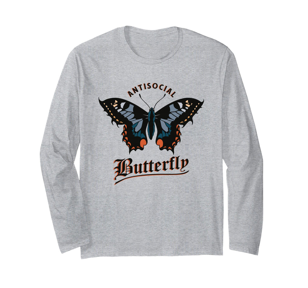 Anti Social Butterfly Sarcastic T-Shirt - Fun Novelty Design Unisex - T-Shirt, Sweatshirt, Hoodie