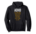 Adhd We Think More Things Before Hoodie - Aesthetic Graphic Men Women - T-Shirt, Sweatshirt, Hoodie