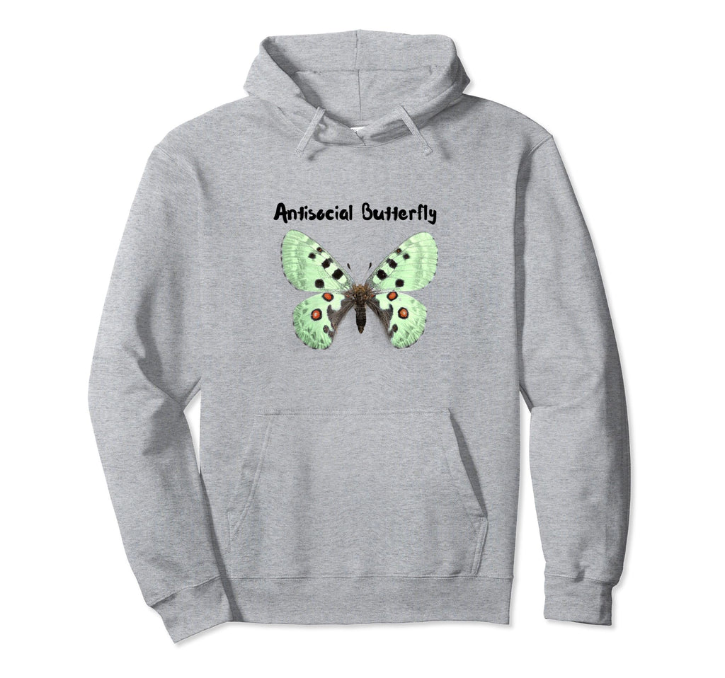 Antisocial Butterfly Hoodie - Casual Everyday Wear Men Women - T-Shirt, Sweatshirt, Hoodie