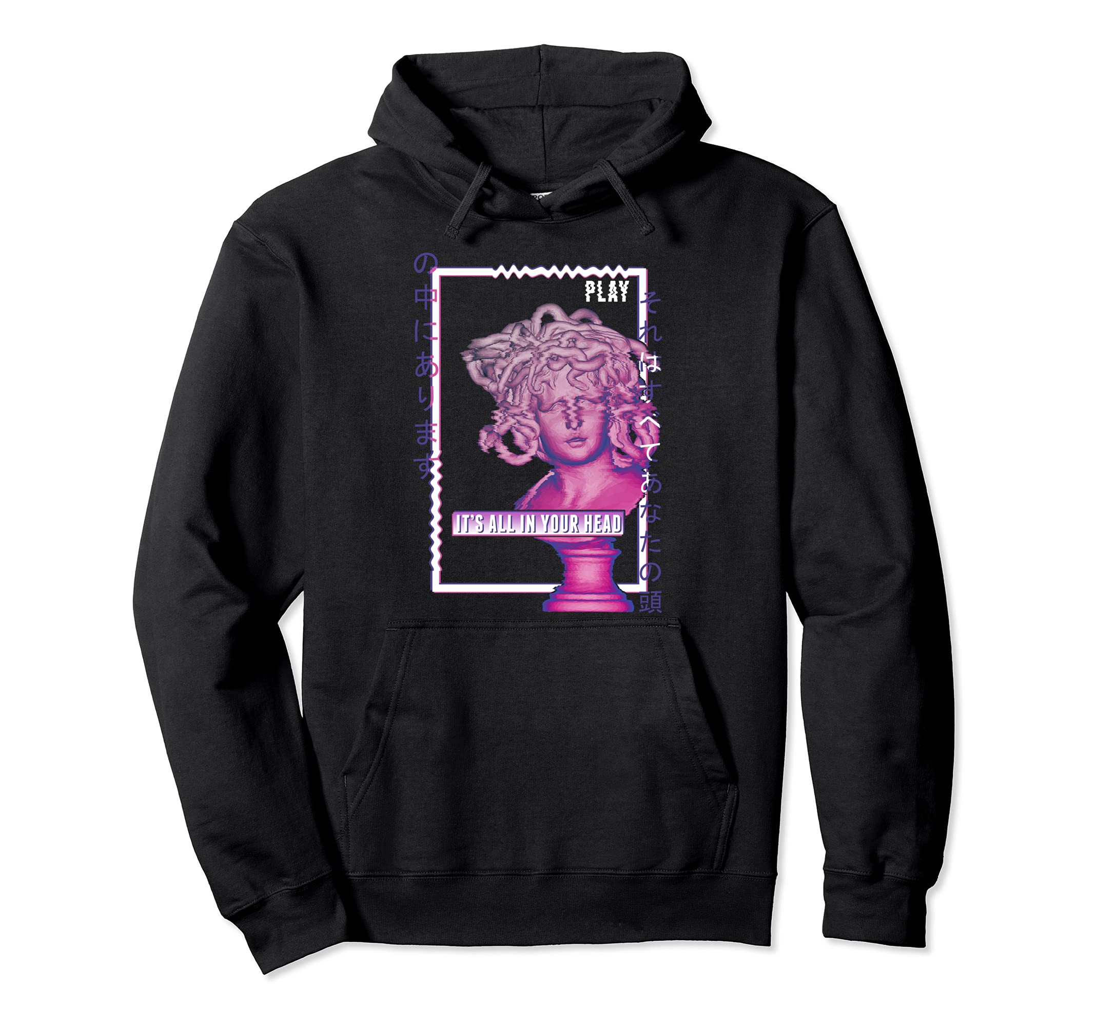 Medusa Ancient Greek Statue Glitch Hoodie - Streetwear Style Men Women - T-Shirt, Sweatshirt, Hoodie