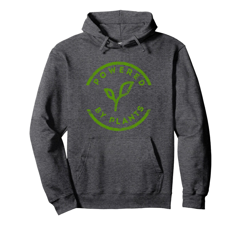 Powered Plants Vegan Workout Hoodie - Custom Art Print Men Women - T-Shirt, Sweatshirt, Hoodie