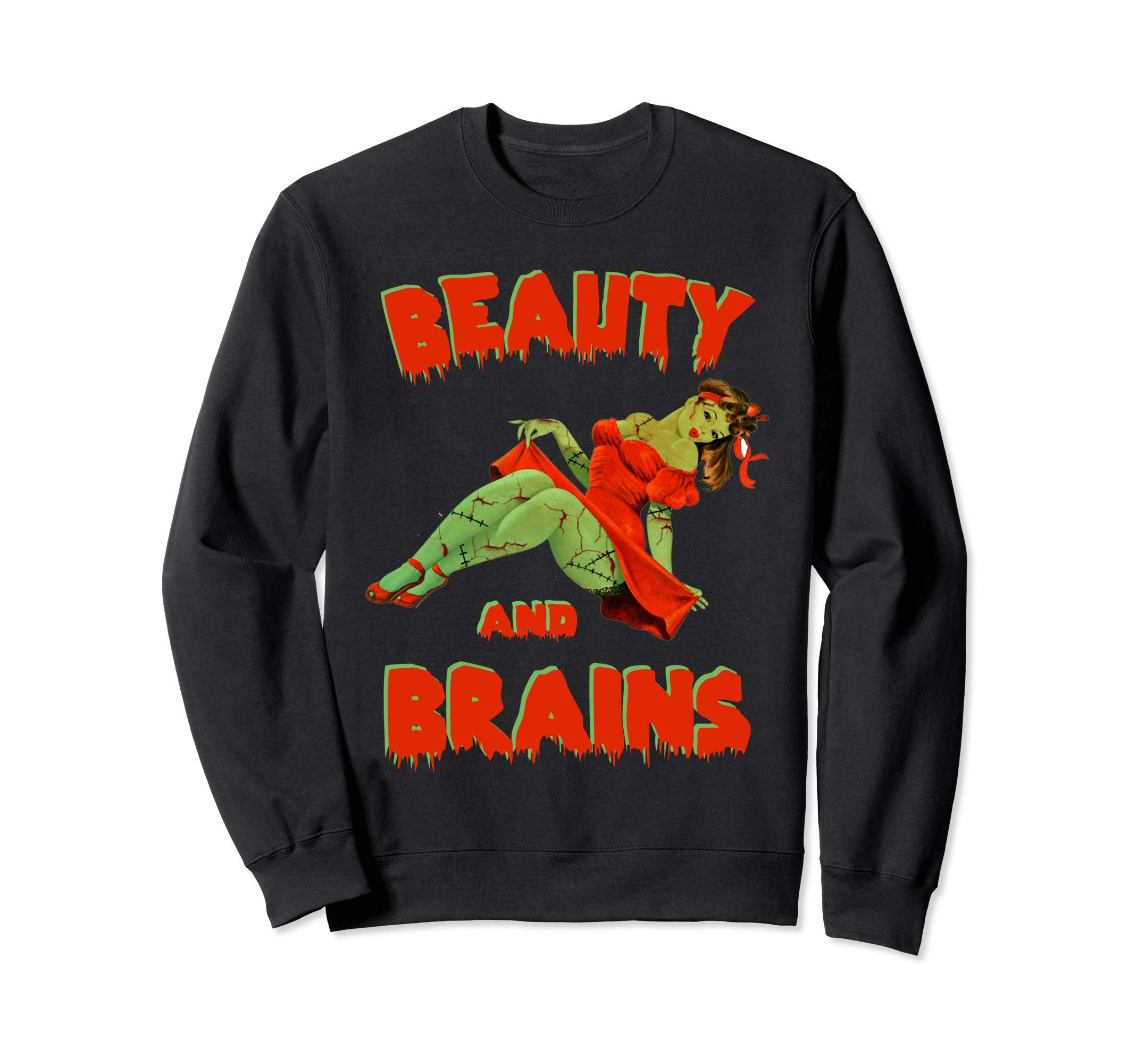 Zombie Pin Up Halloween Sweatshirt - Casual Everyday Wear for Adults - T-Shirt, Sweatshirt, Hoodie