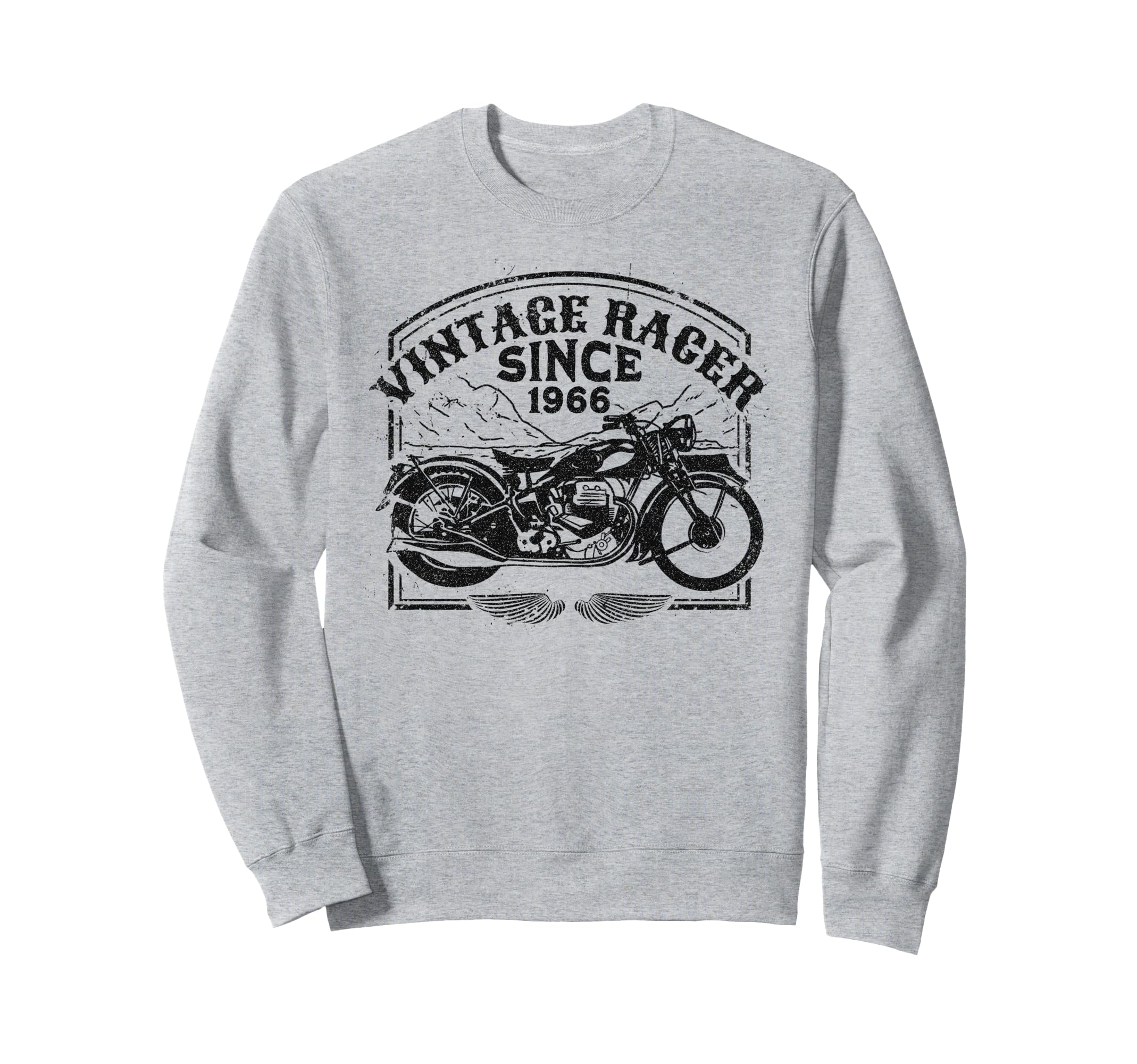 Racer Since 1966 Motorbike Motorcycle Sweatshirt - Novelty Apparel Unisex - T-Shirt, Sweatshirt, Hoodie