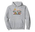Groovy Nurse Typography Wild Flowers Hoodie - Trendy Graphic for Adults - T-Shirt, Sweatshirt, Hoodie
