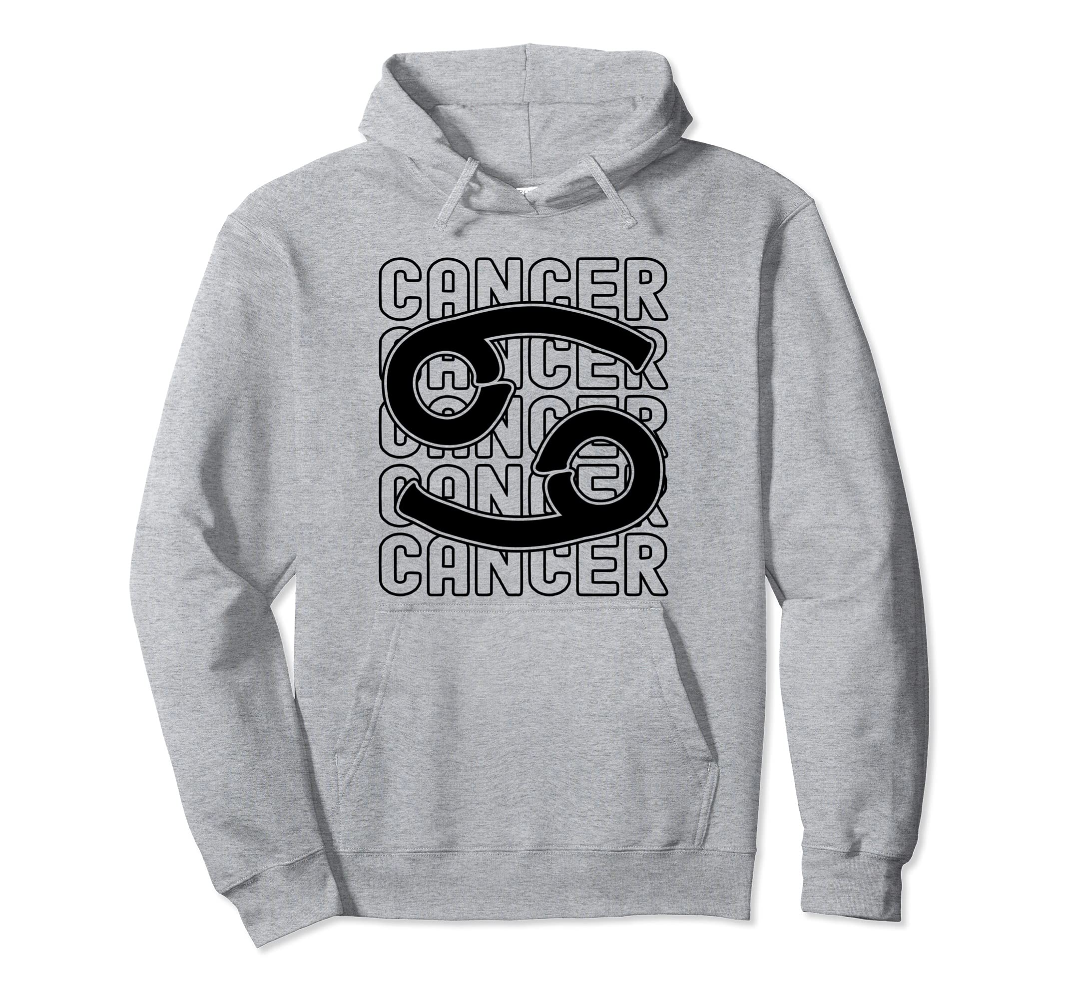 Cancer Zodiac Sign Typography Astrology Hoodie - Unique Graphic Unisex - T-Shirt, Sweatshirt, Hoodie