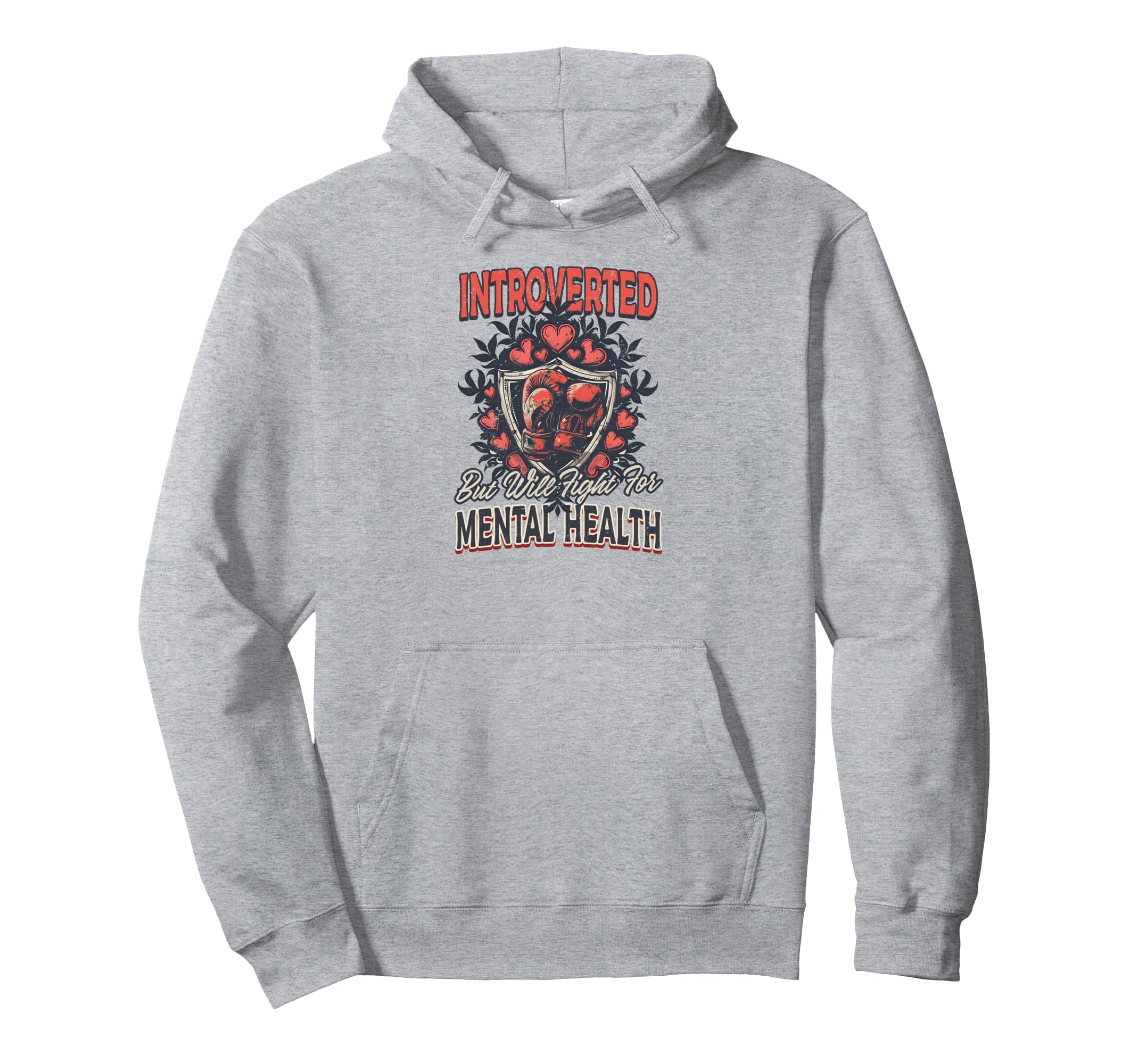 Depression Awareness Introverted Fight Hoodie - Graphic Print for Adults - T-Shirt, Sweatshirt, Hoodie