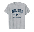 Marlinton West Virginia Wv Athletic Navy T-Shirt - Graphic Print Unisex - T-Shirt, Sweatshirt, Hoodie