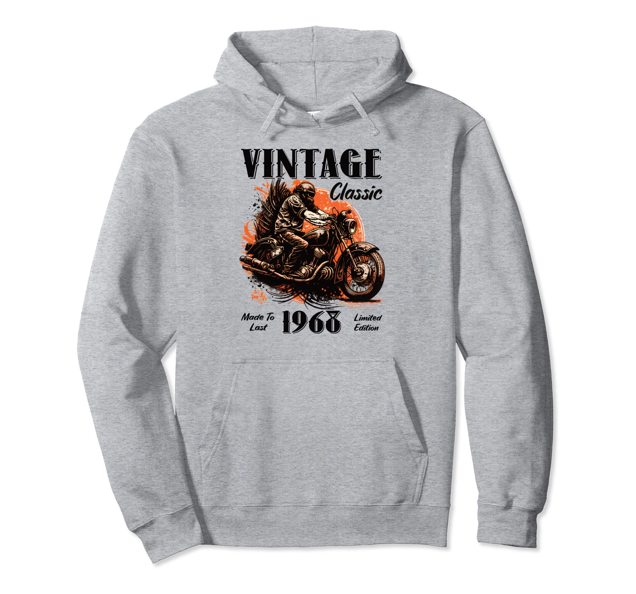 1968 Birthday Motorcycle Hoodie - Fun Novelty Design Unisex - T-Shirt, Sweatshirt, Hoodie
