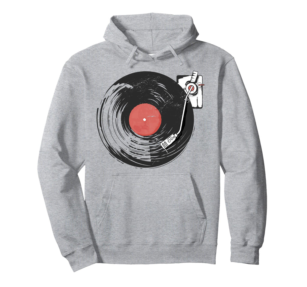 Vinyl Record Player Antique Hoodie - Casual Everyday Wear Unisex - T-Shirt, Sweatshirt, Hoodie