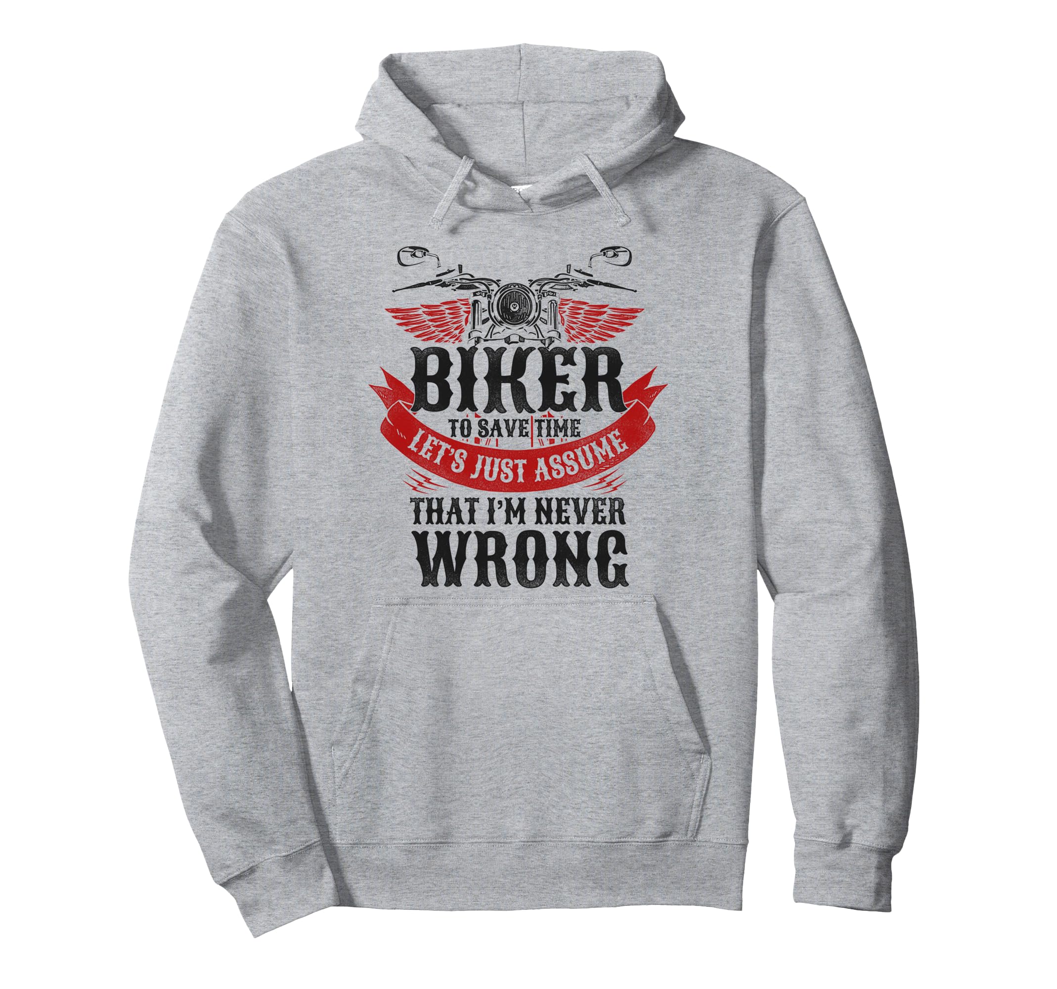 Motorcycle Biker Im Biker To Save Time Hoodie - Minimalist Print Men Women - T-Shirt, Sweatshirt, Hoodie