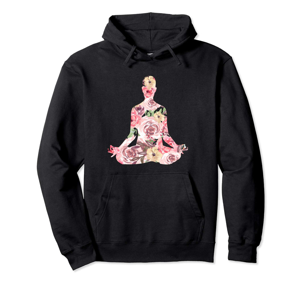 Yoga Made Flowers Meditation Peace Art Hoodie - Streetwear Style Unisex - T-Shirt, Sweatshirt, Hoodie
