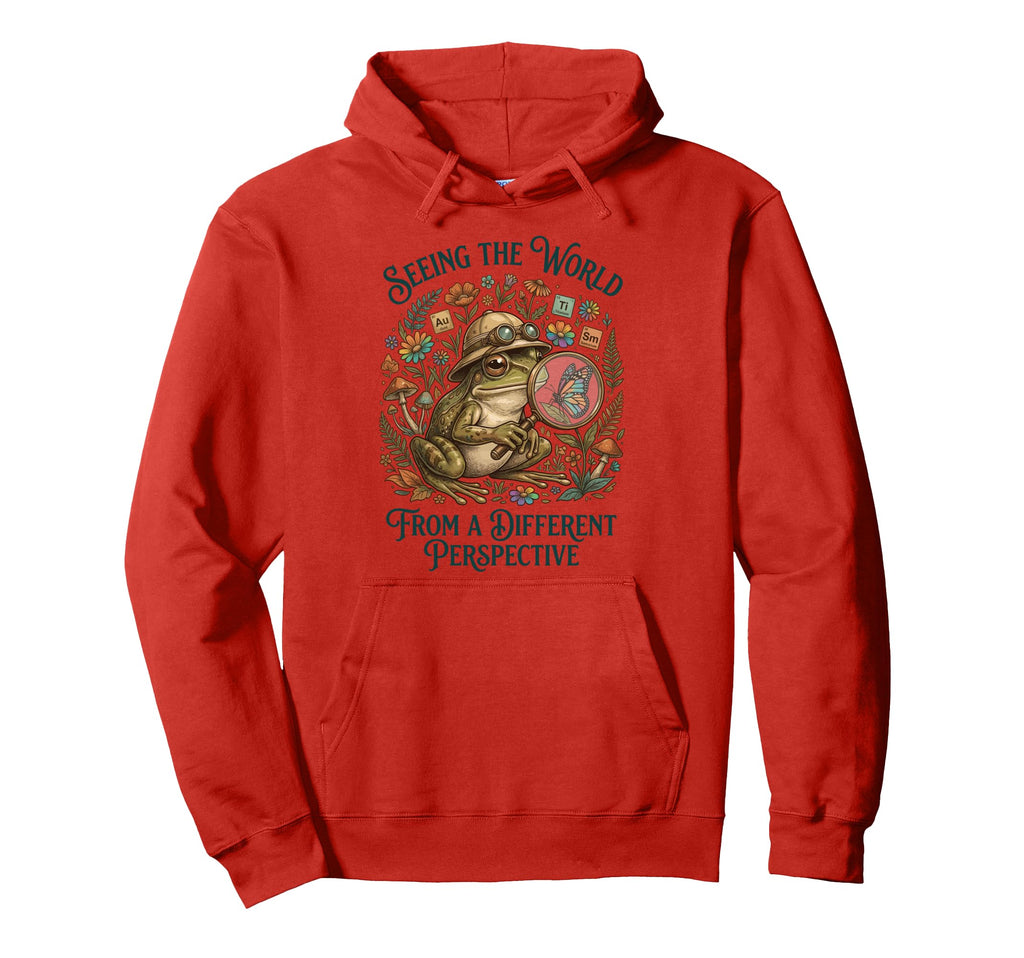 Autism Awareness Frog Seeing World From Hoodie - Novelty Apparel Men Women - T-Shirt, Sweatshirt, Hoodie