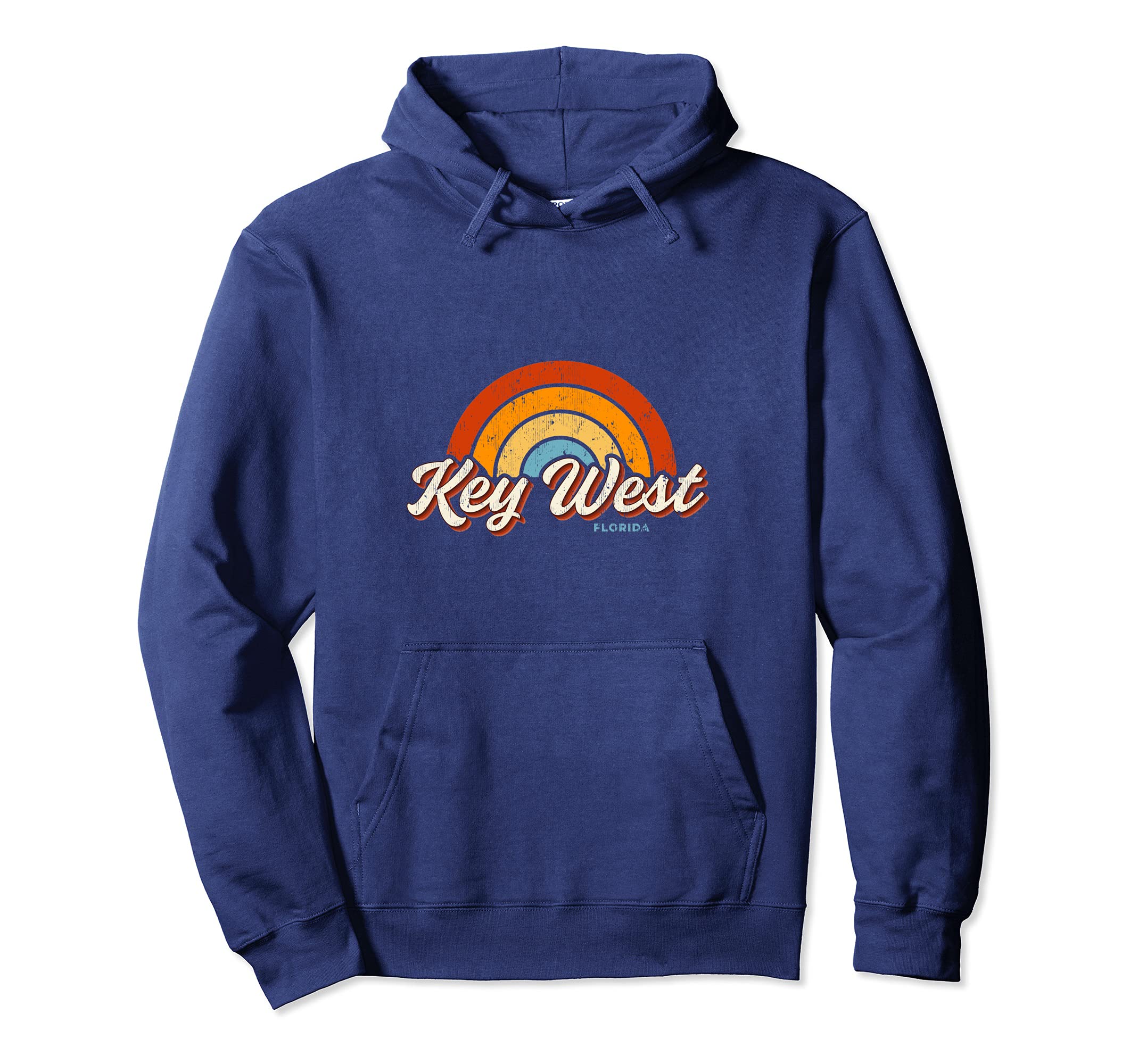 Key West Florida Fl Rainbow 70S Hoodie - Custom Art Print for Adults - T-Shirt, Sweatshirt, Hoodie