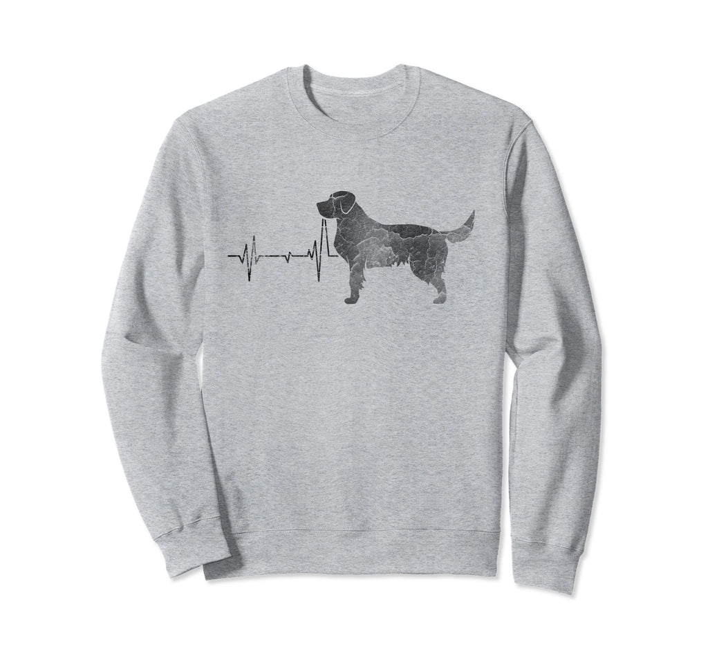Distressed Heartbeat Golden Sweatshirt - Streetwear Style for Adults - T-Shirt, Sweatshirt, Hoodie