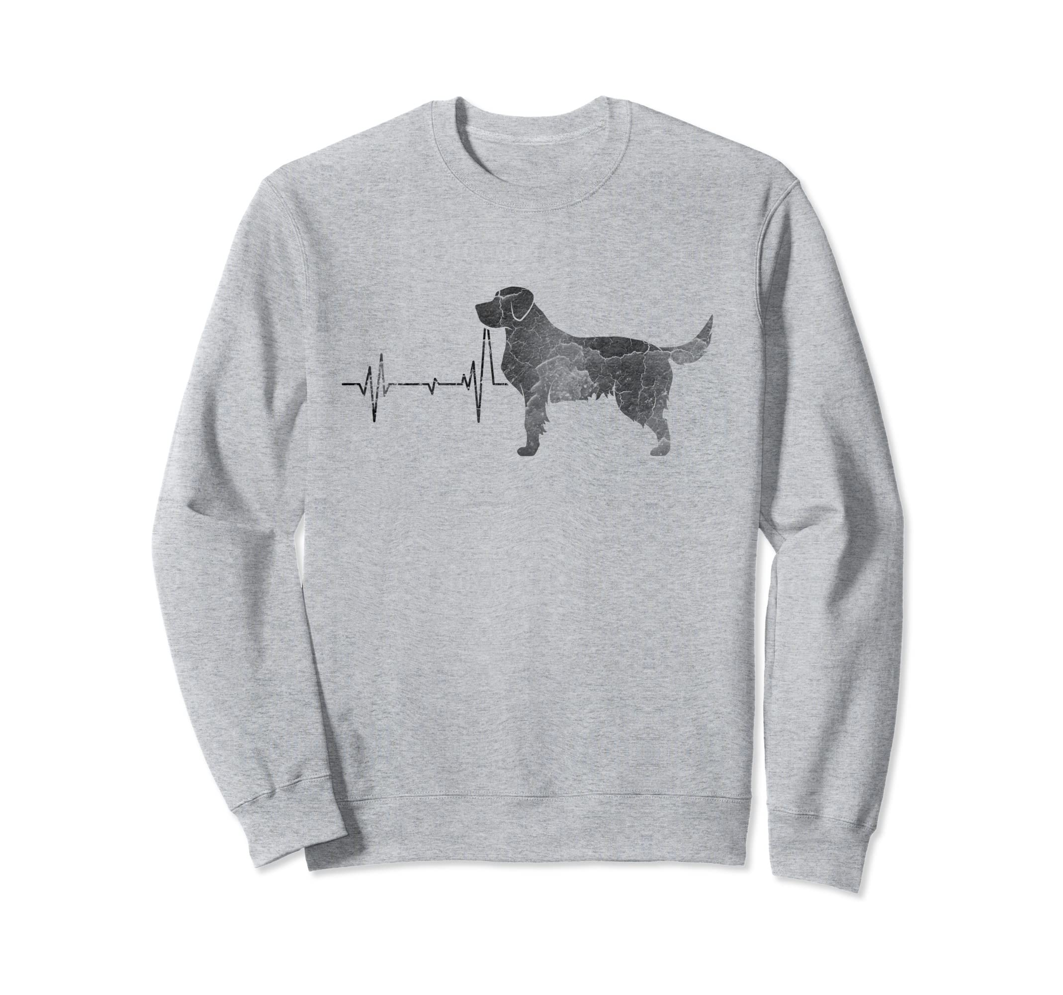Distressed Heartbeat Golden Sweatshirt - Streetwear Style for Adults - T-Shirt, Sweatshirt, Hoodie