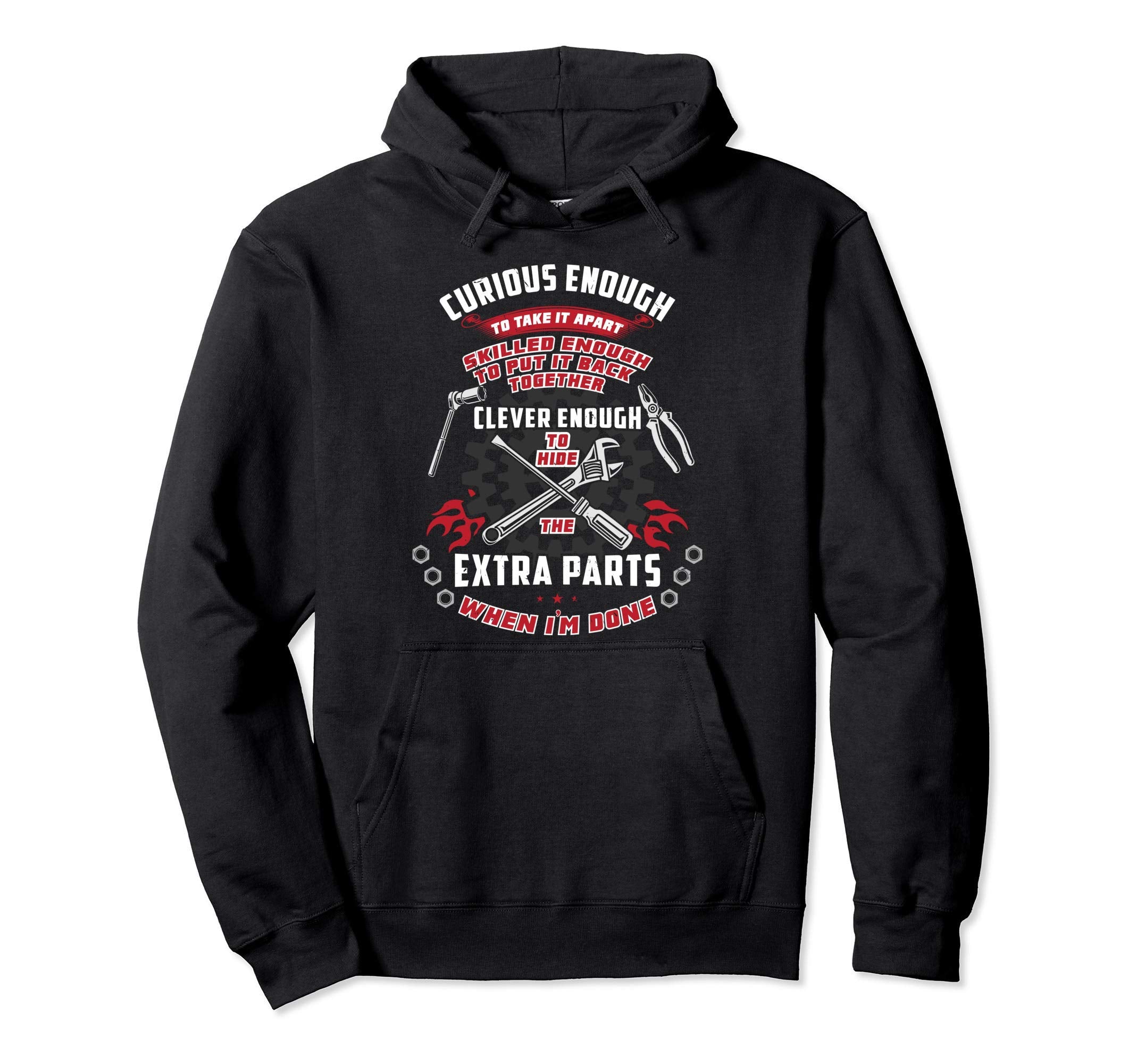 Clever Enough To Hide Extra Parts Funny Hoodie - Unique Graphic for Adults - T-Shirt, Sweatshirt, Hoodie