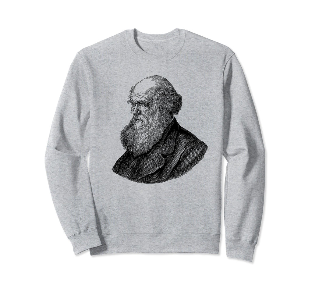Illustration Charles Darwin Sweatshirt - Aesthetic Graphic Men Women - T-Shirt, Sweatshirt, Hoodie