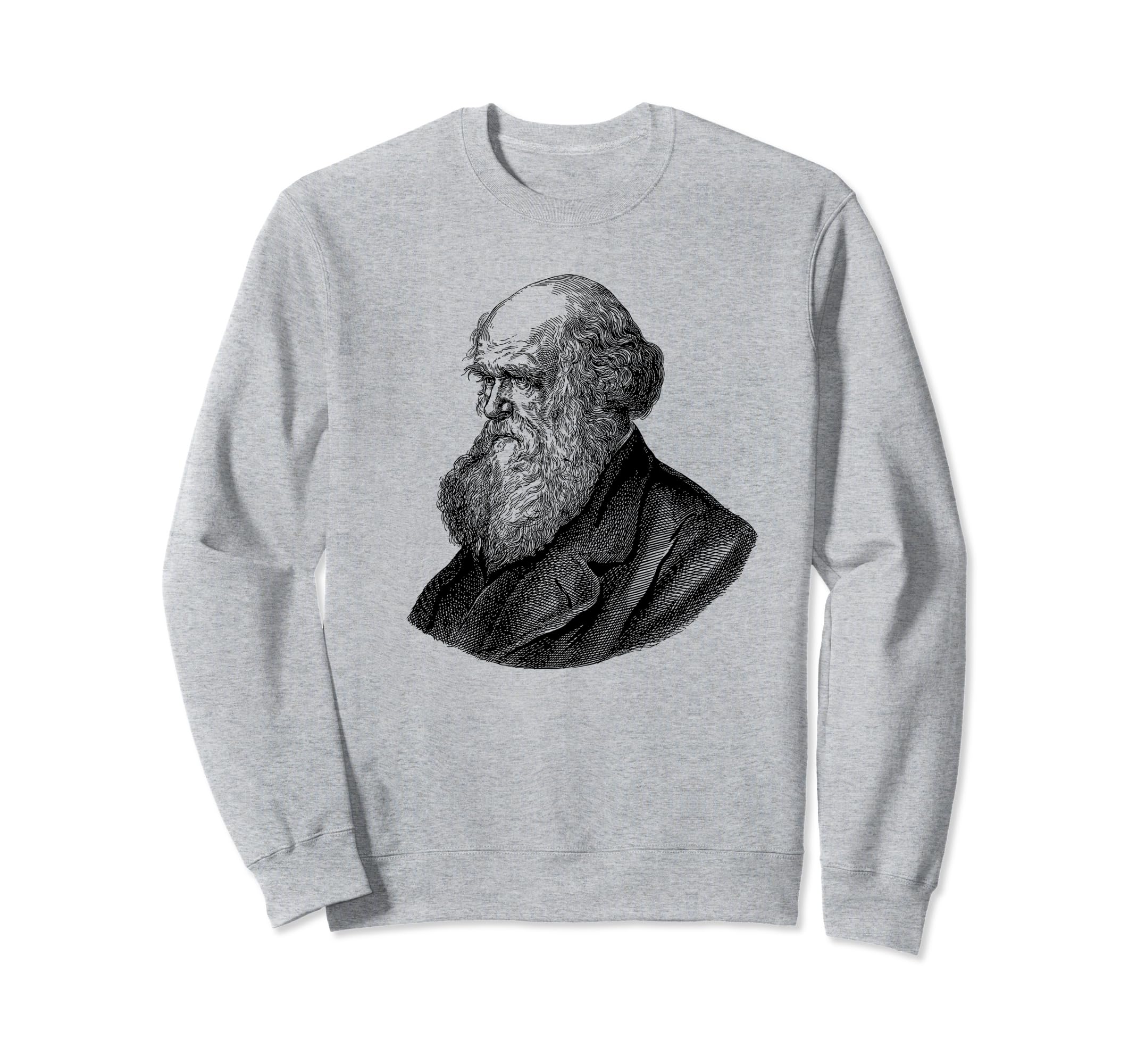 Illustration Charles Darwin Sweatshirt - Aesthetic Graphic Men Women - T-Shirt, Sweatshirt, Hoodie