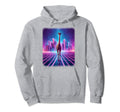 Synthwave Aesthetic Giraffe Lover 80S Hoodie - Novelty Apparel Men Women - T-Shirt, Sweatshirt, Hoodie